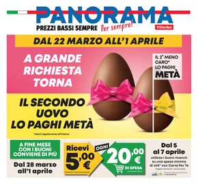 Volantino Panorama a Treviso | Il Secondo Uovo lo Paghi Metà | 22/3/2024 - 1/4/2024