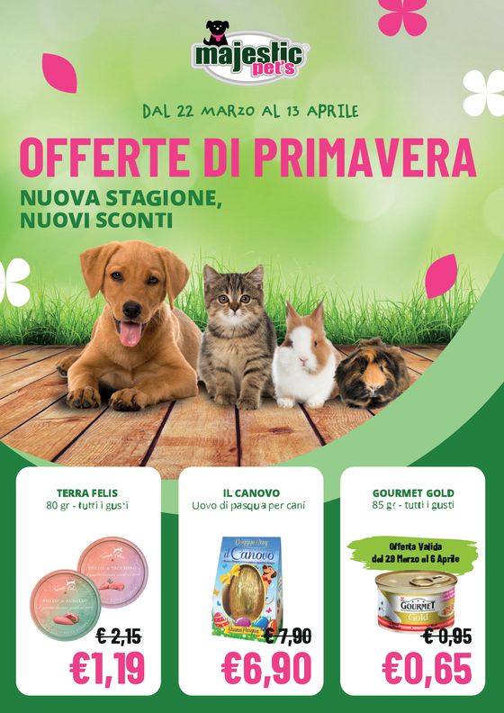 Volantino Majestic Pet's a Roma | Offerte di primavera  | 25/3/2024 - 13/4/2024