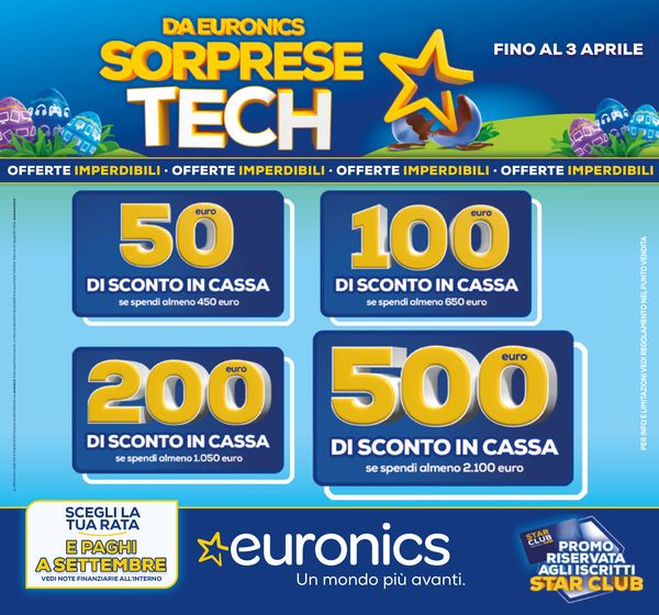 Volantino Euronics a Foggia | Sorprese Tech  | 25/3/2024 - 3/4/2024