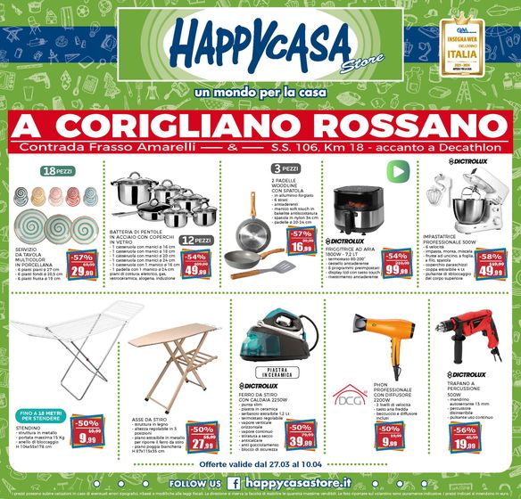 Volantino Happy Casa Store | Sotto prezzi | 27/3/2024 - 10/4/2024