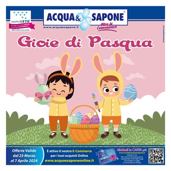 Volantino Acqua & Sapone a San Giovanni la Punta | Gioie di pasqua  | 25/3/2024 - 7/4/2024
