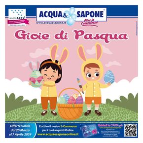 Offerte di Cura casa e corpo a San Giuseppe Jato | Gioie di pasqua  in Acqua & Sapone | 25/3/2024 - 7/4/2024