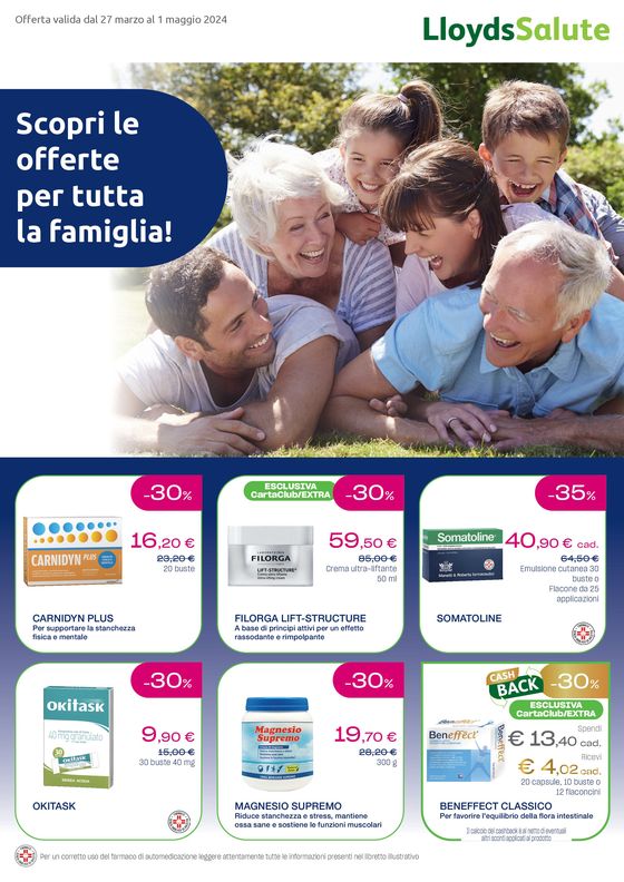 Volantino Lloyds Farmacia/BENU a Gorgonzola | Scopri le offerte per tutta la famiglia! | 27/3/2024 - 1/5/2024