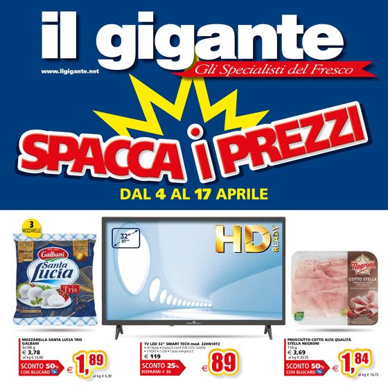 Volantino Il Gigante a Torino | Spacca Prezzi | 4/4/2024 - 17/4/2024