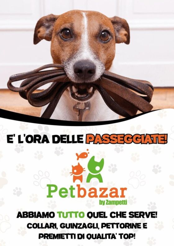 Volantino Pet Bazar a Gorizia | E l'ora delle passeggiate | 27/3/2024 - 30/4/2024