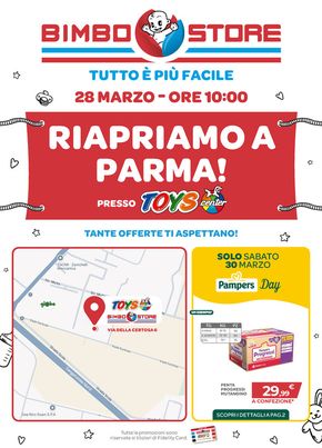 Offerte di Infanzia e giochi a Reggio Emilia | Volantino Apertura PARMA in Bimbo Store | 28/3/2024 - 14/4/2024