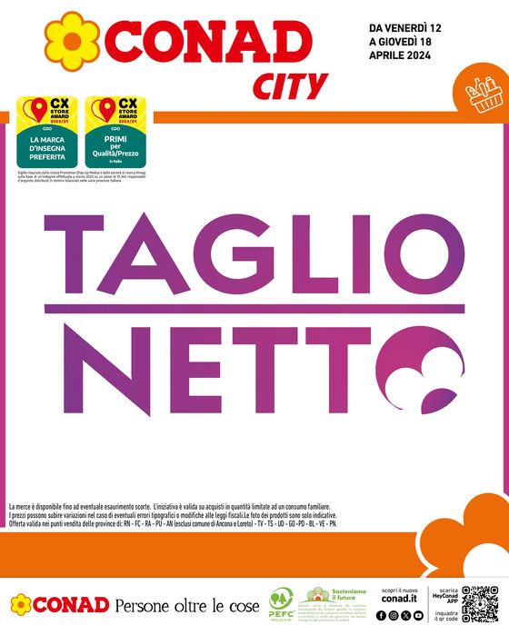 Volantino Conad City a Gorizia | Taglio netto  | 12/4/2024 - 18/4/2024