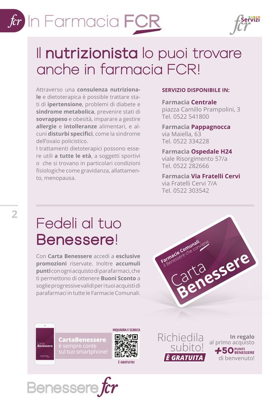 Volantino Farmacie Comunali Riunite a Casalgrande | Benessere | 1/4/2024 - 30/4/2024