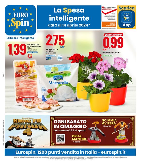 Volantino Eurospin a Passons (Udine) | La spesa intelligente | 2/4/2024 - 14/4/2024