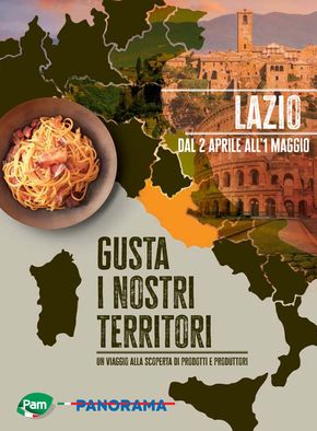Volantino Panorama a Cassino | Gusta i nostri territori | 2/4/2024 - 1/5/2024