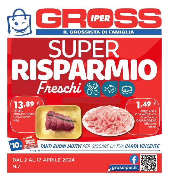 Volantino Gross Iper a Biella | Super risparmio | 2/4/2024 - 17/4/2024