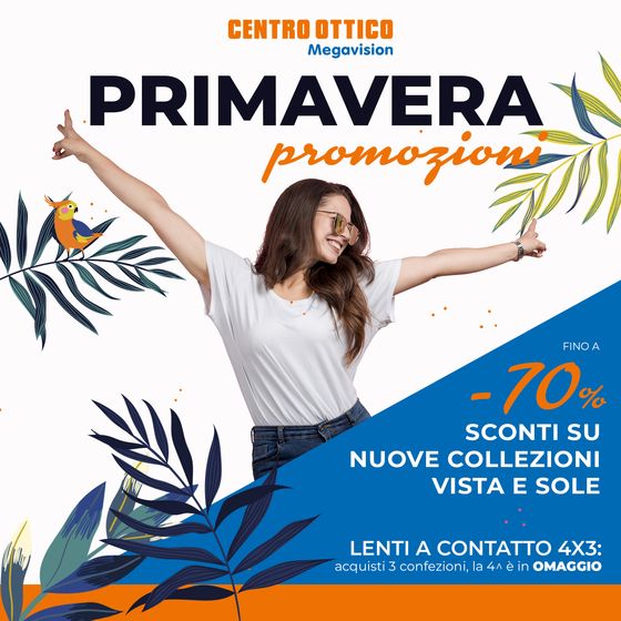 Volantino Centro Ottico Megavision a Pesaro | Primavera promozioni | 2/4/2024 - 30/4/2024