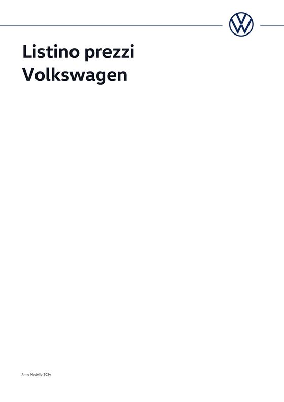 Volantino Volkswagen a Genova | Listino prezzi Volkswagen | 2/4/2024 - 31/12/2024