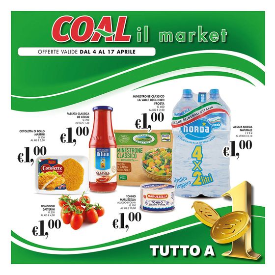 Volantino Coal a L'Aquila | Tutto a 1 € | 4/4/2024 - 17/4/2024