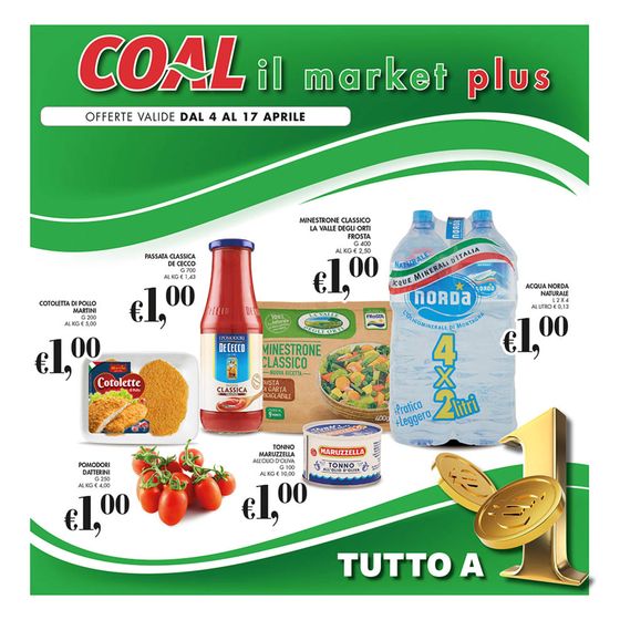 Volantino Coal a Avezzano | Tutto a 1 € | 4/4/2024 - 17/4/2024