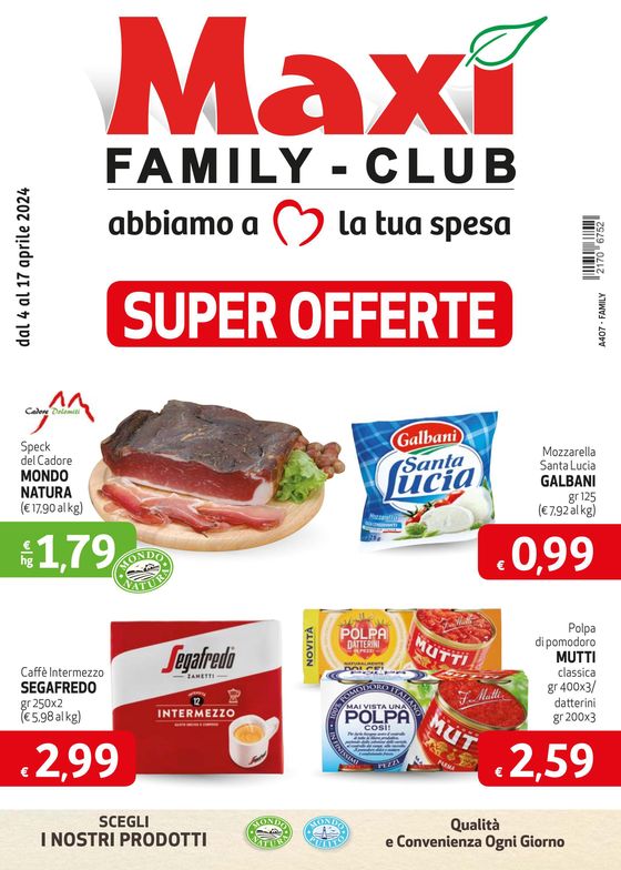 Volantino Maxì Family a Azzano Decimo | Super offerte | 4/4/2024 - 17/4/2024