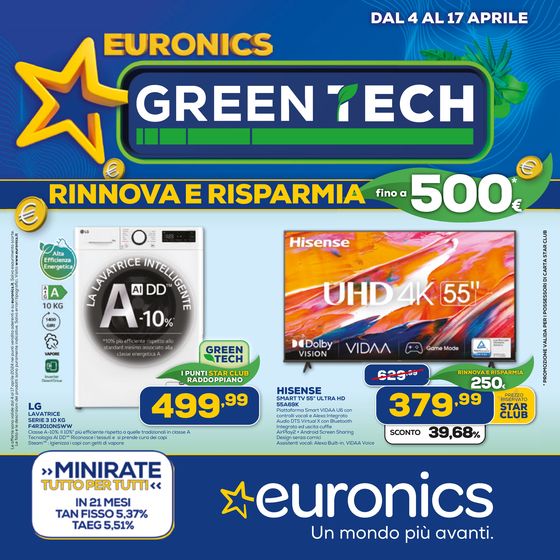 Volantino Euronics a Monopoli | Green Tech | 4/4/2024 - 17/4/2024