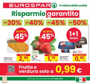 Volantino Eurospar a Trento | Risparmio garantito -30% -40% -45% -50% | 4/4/2024 - 17/4/2024