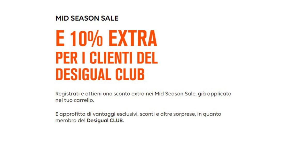 Volantino Desigual a Venezia | Mid season sale | 4/4/2024 - 30/4/2024