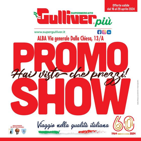 Volantino Gulliver a Alba | Promo Show | 16/4/2024 - 29/4/2024