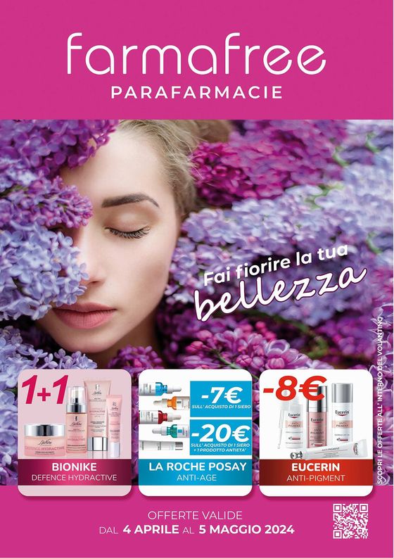 Volantino FarmaFree a Mezzolombardo | Fai fiorire la tua bellezza | 5/4/2024 - 5/5/2024