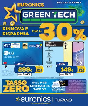 Offerte di Elettronica a Santa Marinella | Green Tech  in Euronics | 5/4/2024 - 17/4/2024