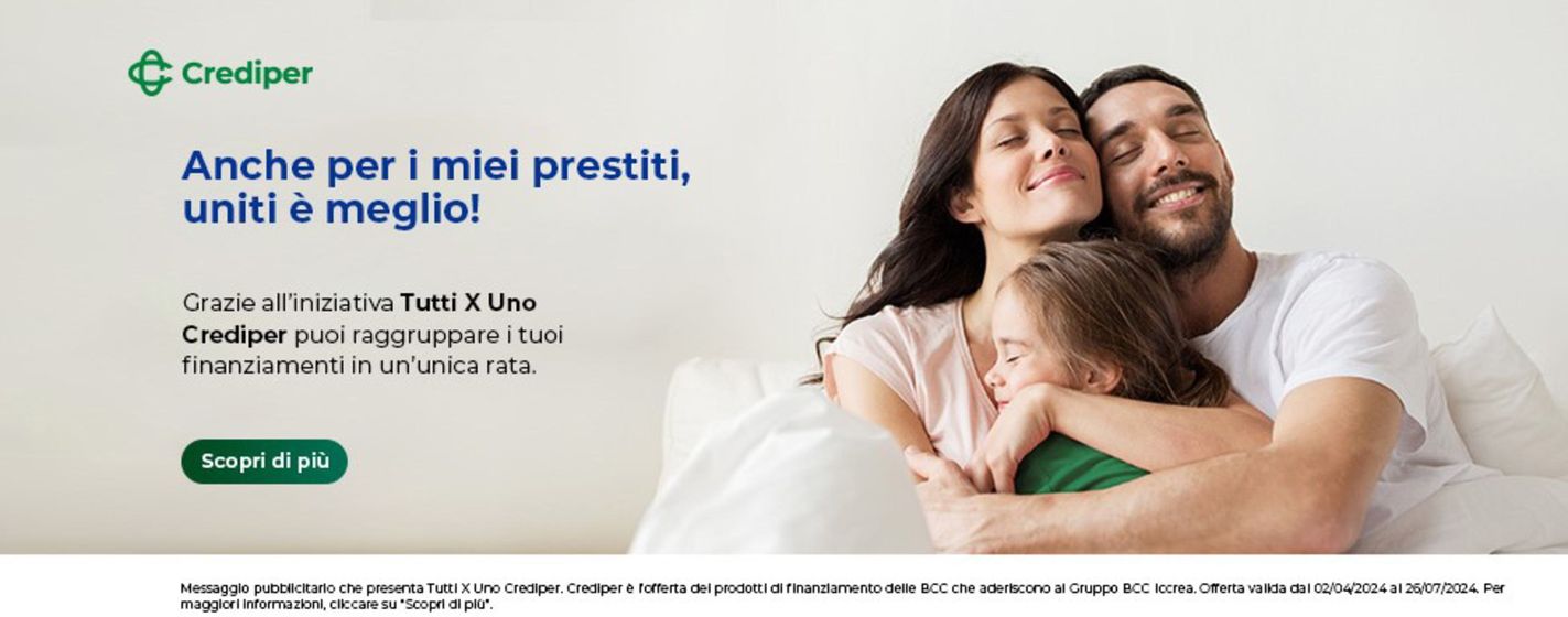 Volantino BCC CreditoConsumo a Bologna | Anche per i miei prestiti, uniti è meglio! | 5/4/2024 - 26/7/2024