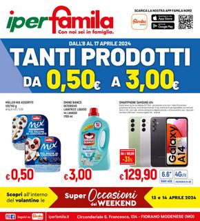 Volantino Iperfamila a Fiorano Modenese | Tanti prodotti da 0,50 euro a 3,00 euro | 8/4/2024 - 17/4/2024