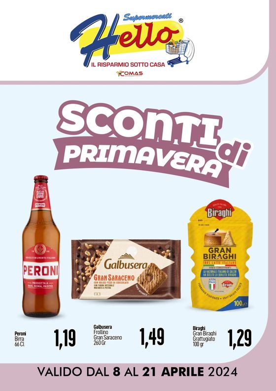 Volantino Hello Supermercati a Saviano | Sconti di primavera | 8/4/2024 - 21/4/2024