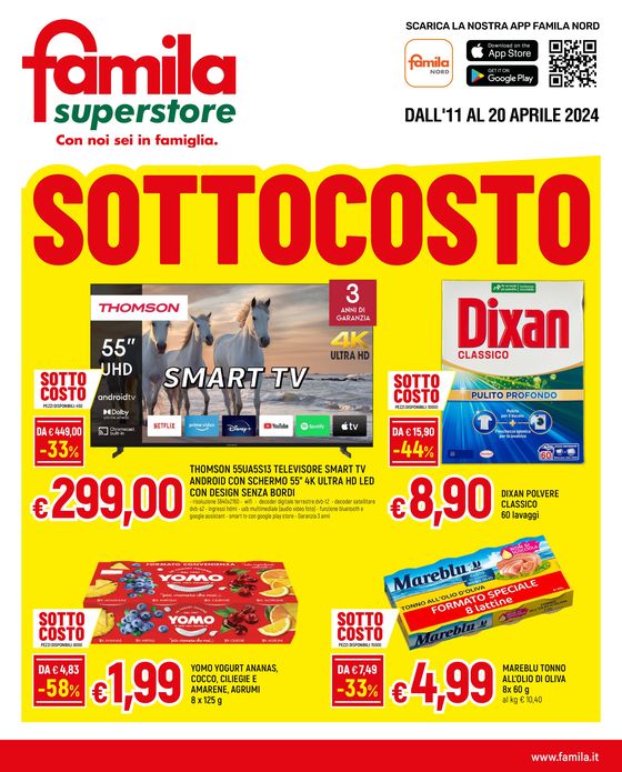 Volantino Famila Superstore a Novate Milanese | Sottocosto | 11/4/2024 - 20/4/2024