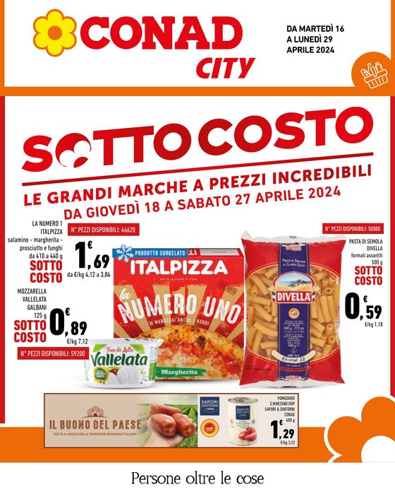 Volantino Conad City a Vicenza | Sottocosto | 16/4/2024 - 29/4/2024