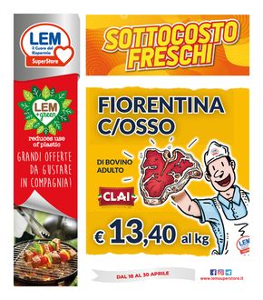 Offerte di Iper e super a Faenza | Sottocosto freschi in Lem SuperStore | 18/4/2024 - 30/4/2024