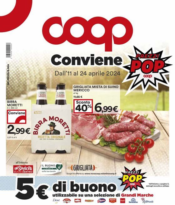 Volantino Coop a Orbassano | Conviene Prezzi POP | 11/4/2024 - 24/4/2024