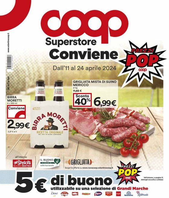 Volantino Coop a Torino | Conviene Prezzi POP | 11/4/2024 - 24/4/2024