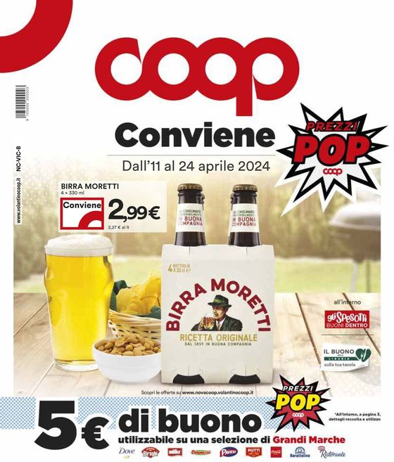Volantino Coop a Novara | Conviene Prezzi POP | 11/4/2024 - 24/4/2024