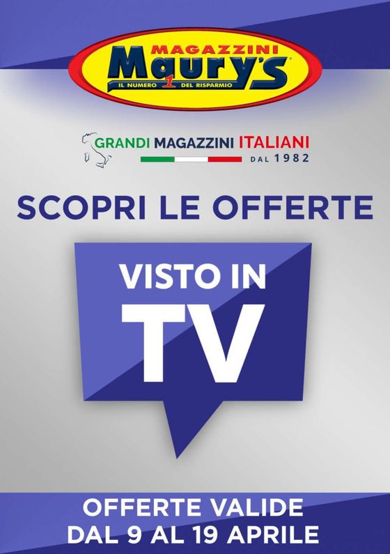 Volantino Maury's a Tivoli | Scopri le offerte | 11/4/2024 - 19/4/2024