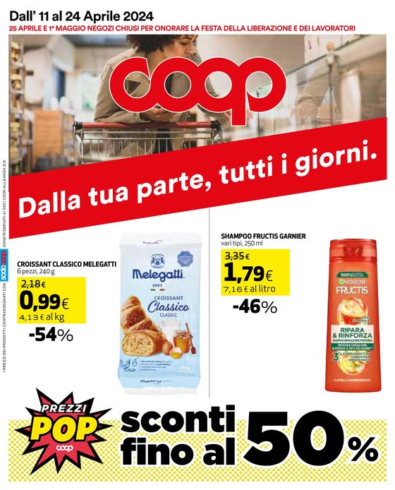 Volantino Coop a Bologna | Sconti fino al 50% | 11/4/2024 - 24/4/2024