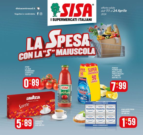 Volantino Sisa a Salerno | La spesa con la "S" maiuscola | 11/4/2024 - 24/4/2024