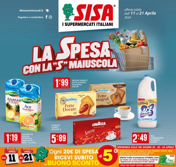 Volantino Sisa a Andria | La spesa con la "S" maiuscola | 11/4/2024 - 21/4/2024