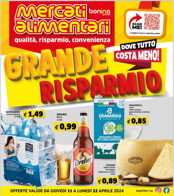 Volantino Mercati Alimentari a Messina | Grande risparmio | 11/4/2024 - 22/4/2024