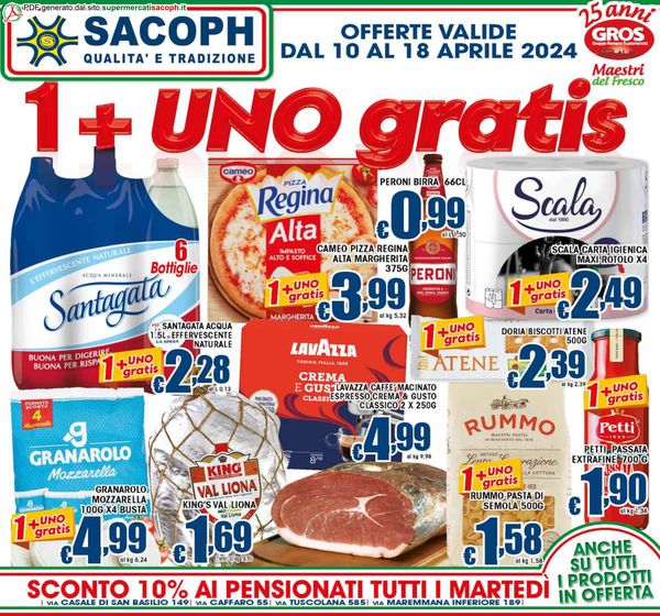 Volantino Sacoph a Guidonia Montecelio | Speciale 1+1 | 11/4/2024 - 18/4/2024