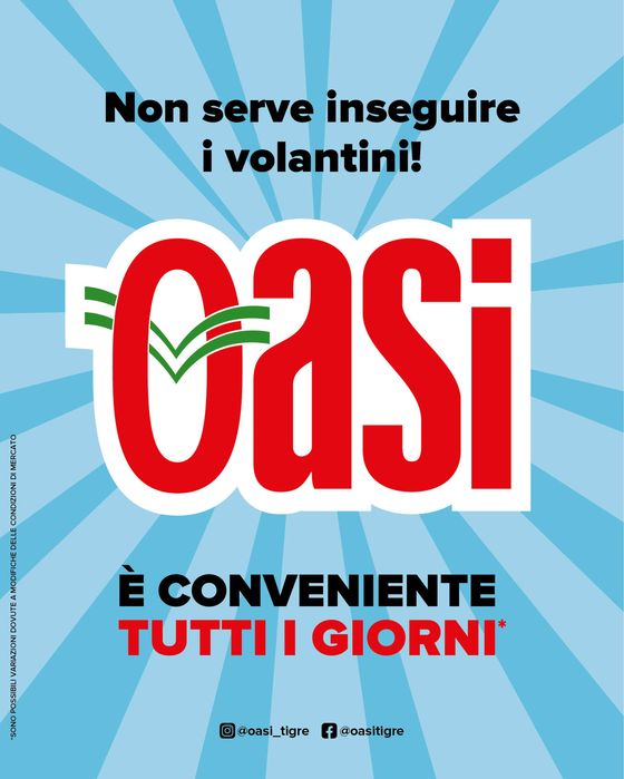 Volantino Oasi a Perugia | Non serve inseguire i volantini | 18/4/2024 - 2/5/2024