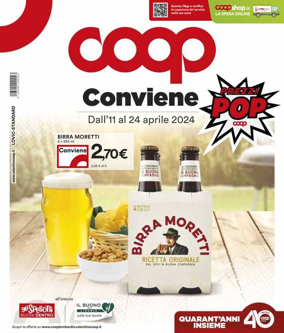 Volantino Coop a Roncadelle | Prezzi Pop  | 12/4/2024 - 24/4/2024