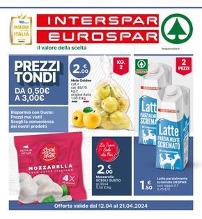 Volantino Eurospar a Termini Imerese | Prezzi Tondi | 12/4/2024 - 21/4/2024