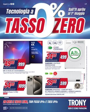 Offerte di Elettronica a San Vincenzo | Tecnologia a tasso zero in Trony | 12/4/2024 - 1/5/2024