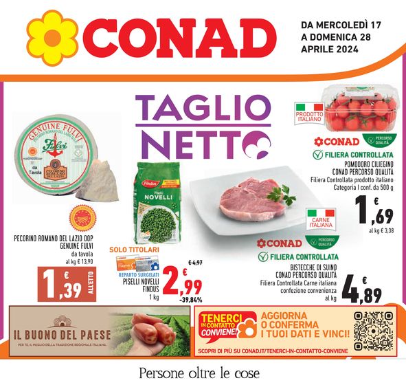 Volantino Conad a Viterbo | Taglio netto  | 17/4/2024 - 28/4/2024