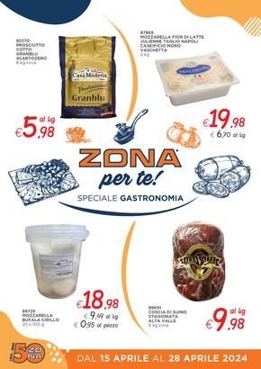 Volantino ZONA a Pontedera | Speciale Gastronomia | 15/4/2024 - 28/4/2024
