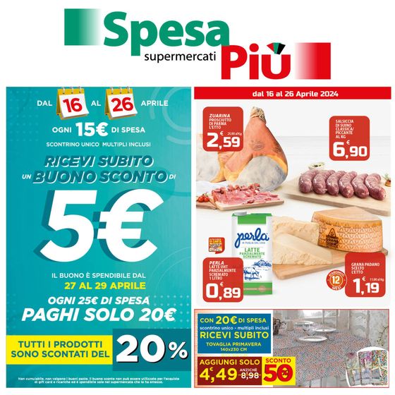 Volantino SpesaPiù Supermercati a Bari | SpesaPiù Supermercati | 16/4/2024 - 26/4/2024