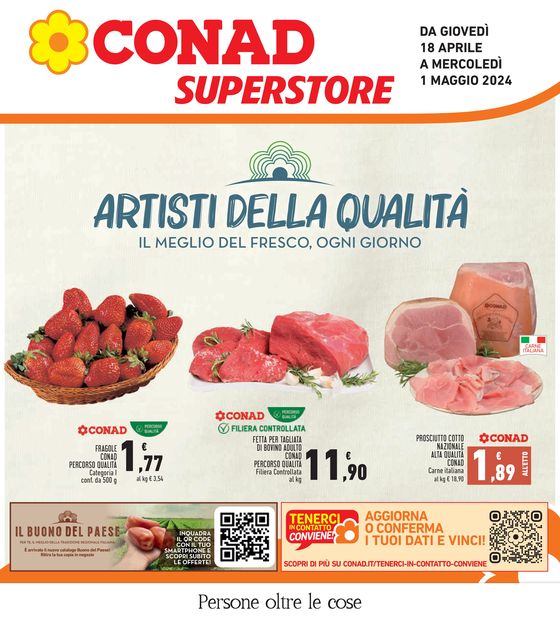 Volantino Conad Superstore a Monsummano Terme | Artisti della qualità | 18/4/2024 - 1/5/2024