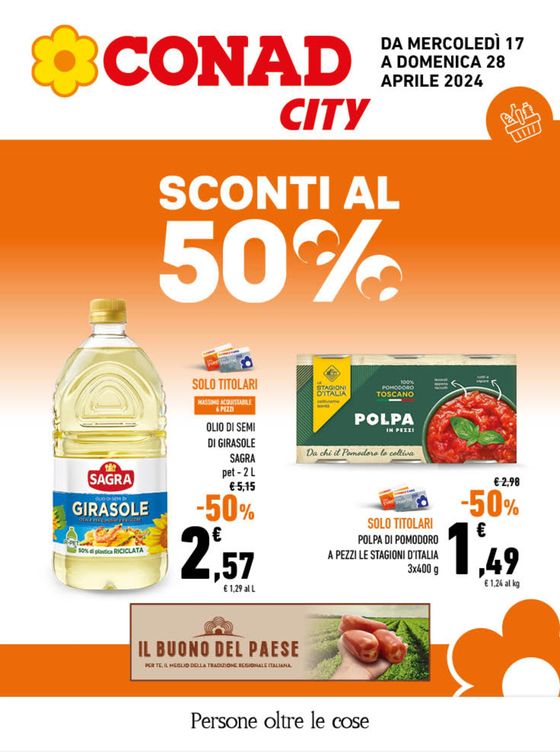 Volantino Conad City a Crotone | Sconti fino al 50% | 17/4/2024 - 28/4/2024